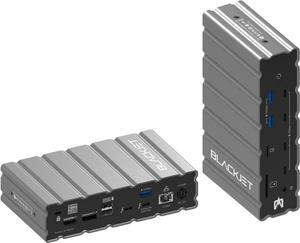 RX-4 Raiden Thunderbolt 4 Docking Station Docking Station with 17 Ports, Thunderbolt 4, USB-C, USB-A, Ethernet, HDMI, DisplayPort, Audio, Card Readers, USB4, Space Gray