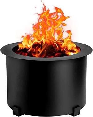 Smokeless Fire Pit, Carbon Steel Stove Bonfire, Large Diameter Wood Burning Fire Pit, Outdoor Stove Bonfire Fire Pit, Portable Smokeless Fire Bowl for Picnic Camping Backyard,21.5 "