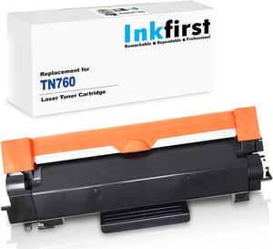 (CHIP Included) High Yield Inkfirst Toner Cartridge TN-760 TN760 Compatible Remanufactured for Brother TN-760 Black DCP-L2550DW HL-L2350DW HL-L2370DW HL-L2370DWXL HL-L2390DW HL-L2395DW MFC-L2710DW