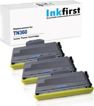 3 High Yield Inkfirst® Toner Cartridges TN-360 (TN360) Compatible Remanufactured for Brother TN-360 Black MFC-7340 MFC-7345N MFC-7440N MFC-7840W HL-2140 HL-2170W DCP-7030 DCP-7040