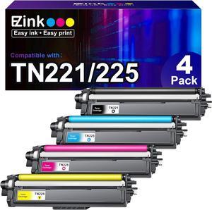 E-Z Ink (TM Compatible Toner Cartridge Replacement for Brother TN221 TN225 to Use with MFC-9130CW HL-3170CDW HL-3140CW HL-3180CDW MFC-9330CDW (1 Black, 1 Cyan, 1 Magenta, 1 Yellow, 4 Pack)