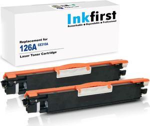 2 Inkfirst Compatible Black Toner Cartridges Replacement for HP CE310A 126A TopShot M275 MFP Color Laserjet Pro CP1025nw M175nw