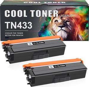 Cool Toner Compatible Toner Cartridge Replacement for Brother TN433BK TN433 TN431BK TN-433 Brother MFC-L8900Cdw HL-L8360Cdw HL-L8260Cdw HL-L8360Cdwt 8900Cdw 8360Cdw Printer (Black, 2-Pack)