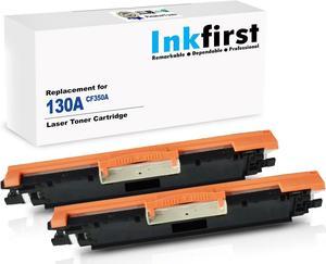 2 Inkfirst Compatible Black Toner Cartridges Replacement for HP CF350A 130A Color Laserjet Pro MFP M177fw M176