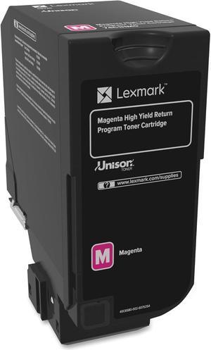 Lexmark LEX74C1HM0 Unison Original Cartridge-Magenta-EAReturn Cartridge, F/CS725, 12, 000 Page Yield, MA Toner