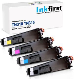 1 Set of 4 Inkfirst Toner Cartridges TN310 TN315 TN-310 TN-315 Compatible Remanufactured for Brother MFC-9970CDW HL-4150CDN HL-4570CDW HL-4570CDWT MFC-9460CDN MFC-9560CDW TN310BK TN310C TN310M TN310Y