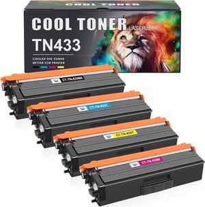 Cool Toner Compatible Toner Cartridge Replacement for Brother TN433 TN-433 MFC-L8900Cdw TN431 for Brother HL-L8360Cdw HL-L8260Cdw MFC-L8610Cdw HL-L8360Cdwt Printer (Black Cyan Magenta Yellow, 4 Pack)