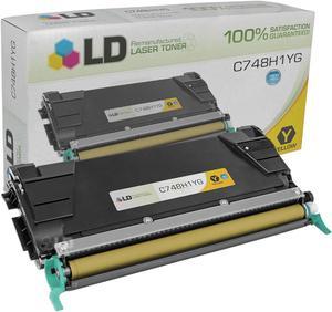 LD Remanufactured Toner Cartridge Replacement for Lexmark C748 C748H1YG High Yield (Yellow)