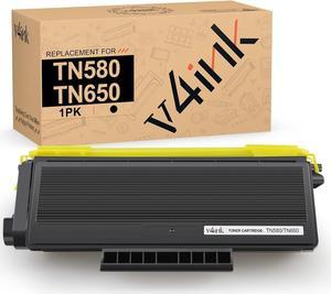 V4INK 1 Pack Black New Replacement for Brother TN580 TN650 Toner Cartridge for use with Brother HL-5370DW, HL-5340D, DCP-8065DN, HL-5240, HL-5250DN