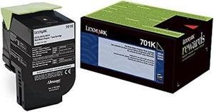 Lexmark 701K Black Return Program Toner Cartridge -Black -Laser -1000 Page