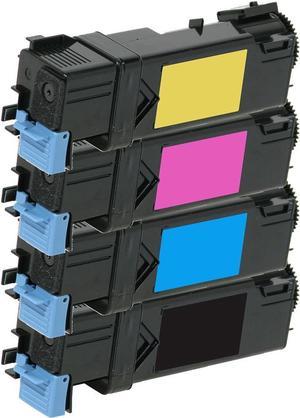 1 Set of 4 Ink First High Yield Toner Cartridges 1320 BK, C, M, Y Compatible Remanufactured for Dell 1320 Black, Cyan, Magenta, Yellow