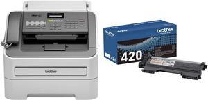 Brother MFC7240 Monochrome Laser Printer with ScannerCopier and Fax (Grey) & TN420 Genuine Black Toner Cartridge