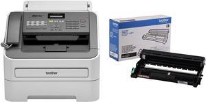 Brother MFC7240 Monochrome Laser Printer with ScannerCopier and Fax (Grey) & Drum Unit DR420 - Retail Packaging