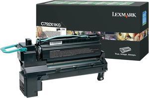 Lexmark C792X1KG Extra High Yield Return Program Toner Cartridge,Black