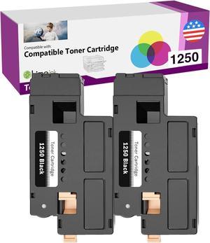 Limeink 2 Black Compatible High Yield Toner Cartridges Replacement for Dell 1250 Laser Printers 1250c 1350cnw 1355cn 1355w 1355cnw C1760nw C1765nf C1765nfw C1760