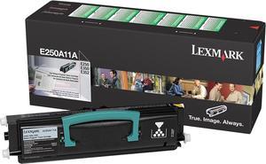 Lexmark E250A11A Black Toner Cartridge -Black -Laser -3500 Page -1 Each