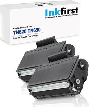 2 Inkfirst® Toner Cartridges TN-620 TN620 TN650 TN-650 Compatible Remanufactured for Brother TN-620 Black DCP-8080DN DCP-8085DN MFC-8480DN MFC-8890DW HL-5340D HL-5370DW HL-5370DWT