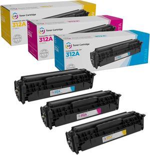 LD Compatible Toner Cartridge Replacements for HP 312A (Cyan, Magenta, Yellow, 3-Pack)