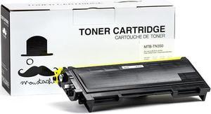 Moustache Compatible Brother TN-350 TN350 Premium Quality Black BK TN350-BK TN-350-BK Toner Cartridge for Brother DCP-7010 DCP-7020 DCP-7025 HL-2030 HL-2030R HL-2040 HL-2040N HL-2040R HL-2070N