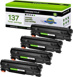 greencycle Compatible Canon 137 CRG137 9435B001AA Toner Cartridge Replacement for Canon ImageClass MF232w MF216n MF227dw Mf244dw MF247dw MF249dw Mf242dw D570 LBP151dw Laser Printer (Black, 4 Pack)