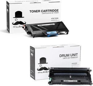 Moustache Compatible Brother TN360 TN-360 & DR360 DR-360 (1*Toner + 1*Drum Unit) Premium Quality Black Bk for Brother HL-2140/2150N/2170W DCP-7030/7040/7045N MFC-7320/7340/7345N/7345DN (Combo Set)