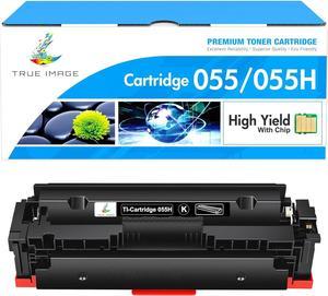 TRUE IMAGE Compatible 055 Black Toner Cartridge Replacement for Canon 055H 055 Toner for Canon Color ImageCLASS MF743Cdw MF741Cdw MF746Cdw MF745Cdw LBP664Cdw LBP660C Series Printer (Black, 1-Pack)