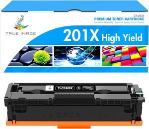 TRUE IMAGE Compatible Toner Cartridge Replacement for HP 201A CF400A 201X CF400X Color Pro MFP M277dw M252dw M252n M277c6 M277 M252 Printer Ink (Black, 1-Pack)