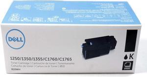 Dell 810WH 1250 1350 1355 C1760 C1765 Toner Cartridge (Black) in Retail Packaging, 1 Size