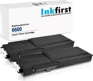 2 Inkfirst® Black Toner Cartridge 6600 BK (106R02228 / 106R2228) Compatible Remanufactured for Xerox 6600 Black WorkCentre 6605dn 6605n 6605 Phaser 6600 6600dn 6600n 6600ydn