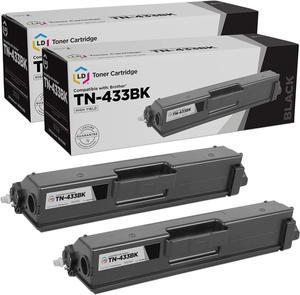 LD Compatible Toner Cartridge Replacement for Brother TN433BK High Yield (Black, 2-Pack)