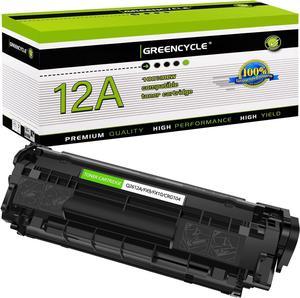 greencycle 12A Toner Cartridge Replacement Compatible for HP 12A Q2612A (Black) Laserjet 1010 1012 1018 1020 1022 1022N 3015 3030 3052 3055 M1005 M1319F Printer (Black, 1-Pack)