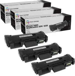 LD Products Toner Cartridge Replacement for Xerox Phaser 3260 & WorkCentre 3215 High Yield (Black, 3-Pack) Compatible with Xerox 3260, 3260 DNI, 3260 DI, Xerox WorkCentre: 3215, 3215 NI, 3225 DNI