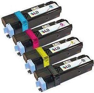 LD Compatible Xerox Phaser 6125 / 6125N Set of 4 High Yield Laser Toner Cartridges: 1 Black 106R01334, 1 Cyan ...