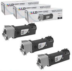 LD Compatible Replacements for Xerox 106R01334 Set of 3 Black Laser Toner Cartridges for use in Xerox Phaser 6125, ...