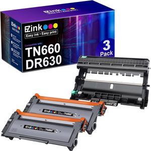 E-Z Ink (TM Compatible Toner Cartridge & Drum Unit Replacement for Brother TN660 TN630 DR630 High Yield to use with HL-L2380DW HL-L2300D HL-L2340DW MFC-L2680W MFC-L2740DW Printer (Black, 3 Pack)