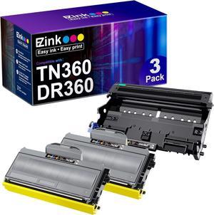 E-Z Ink (TM) Compatible Toner Cartridge & Drum Unit Replacement for Brother TN360 TN330 DR360 DR-360 High Yield Compatible with DCP-7040 DCP-7030 MFC-7840W HL-2140 MFC-7340(2 Toner, 1 Drum Unit)