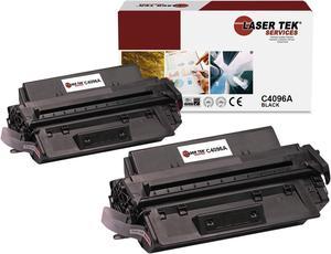 Laser Tek Services Compatible Toner Cartridge Replacement for HP 96A C4096A Works with HP Laserjet 2000 2100 2100M 2100SE 2200 Printers (Black, 2 Pack) - 5,000 Pages