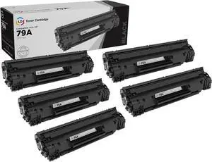 LD Compatible Toner Cartridge Replacements for HP 79A CF279A (Black, 5-Pack)