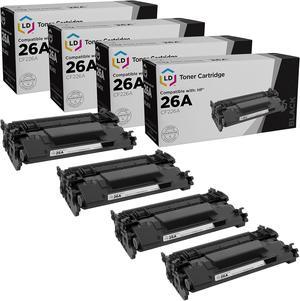 LD Compatible Toner Cartridge Replacement for HP 26A CF226A (Black, 4-Pack)