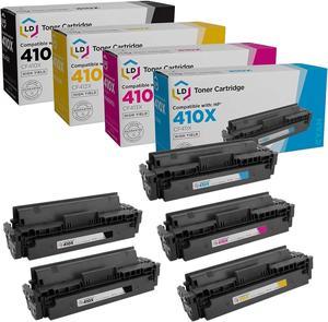 LD Products Compatible Toner Cartridge Replacement for HP 410X High Yield (2 Black, 1 Cyan, 1 Magenta, 1 Yellow, 5PK) for HP Color Laserjet Pro MFP M477fdn M477fdw M477fnw M452dn M452dw and M452nww