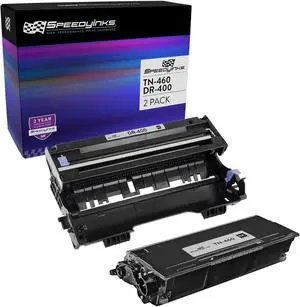 SPEEDYINKS Toner Cartridge & Drum Unit Replacement for Brother TN460 HY & Brother DR400 (1 Toner, 1 Drum, 2-Pack) Compatible with Multi-Function: 1260, 1270, 2500, 8300, 8500, 8600, 8700, 9600