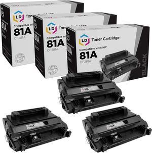 LD Compatible Toner Cartridge Replacement for HP 81A CF281A (Black, 3-Pack)