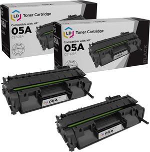 LD Compatible Toner Cartridge Replacements for HP 05A (Black, 2-Pack)