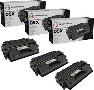 LD Compatible Toner Cartridge Replacement for HP 05X CE505X High Yield (Black, 3-Pack)