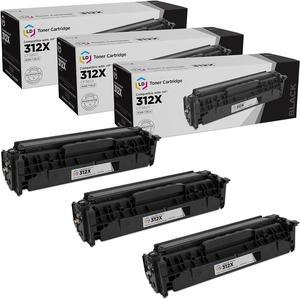 LD Compatible Toner Cartridge Replacements for HP 312X CF380X High Yield (Black, 3-Pack)