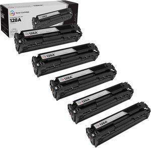 LD Remanufactured Toner Cartridge Replacement for HP 128A CE320A (Black, 5-Pack)