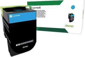 Lexmark 80c0xcg Return Program Extra High-Yield Toner, 4,000 Page-Yield, Cyan, Taa Compliant