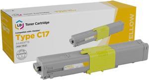 LD Compatible Toner Cartridge Replacement for Okidata 44469719 Type C17 High Yield (Yellow)