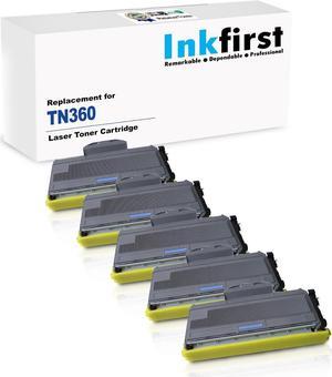 5 High Yield Inkfirst® Toner Cartridges TN-360 (TN360) Compatible Remanufactured for Brother TN-360 Black HL-2140 HL-2170W DCP-7030 DCP-7040 MFC-7340 MFC-7345N MFC-7440N MFC-7840W