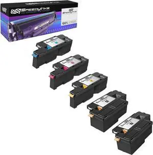 Speedy Inks Compatible Toner Cartridge Replacement for Dell 1250 (2 Black, 1 Cyan, 1 Magenta, 1 Yellow, 5-Pack)